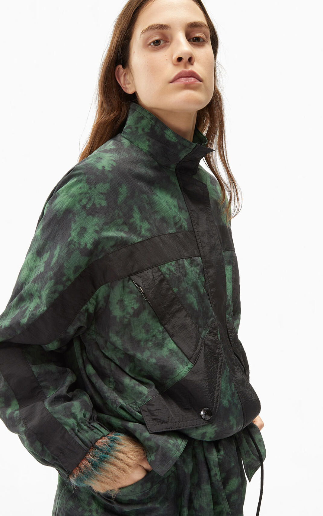 Chaquetas Deportivas Kenzo Ghost Flower Mujer Verde Oscuro LBU460873